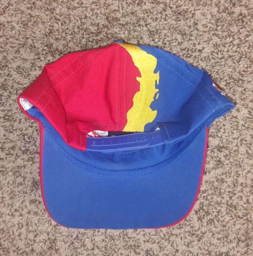 Vintage 90's NASCAR Ernie Irvan #36 Skittles Snapback Paint Brush Hat Cap - Picture 8 of 11